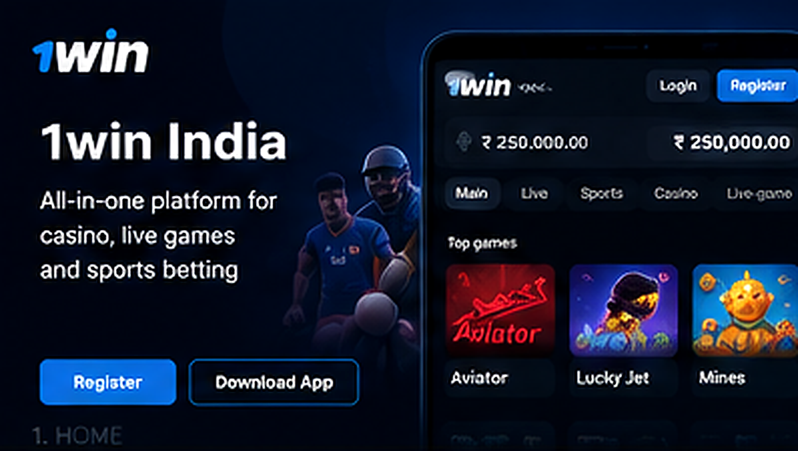 1win India casino and sports guide